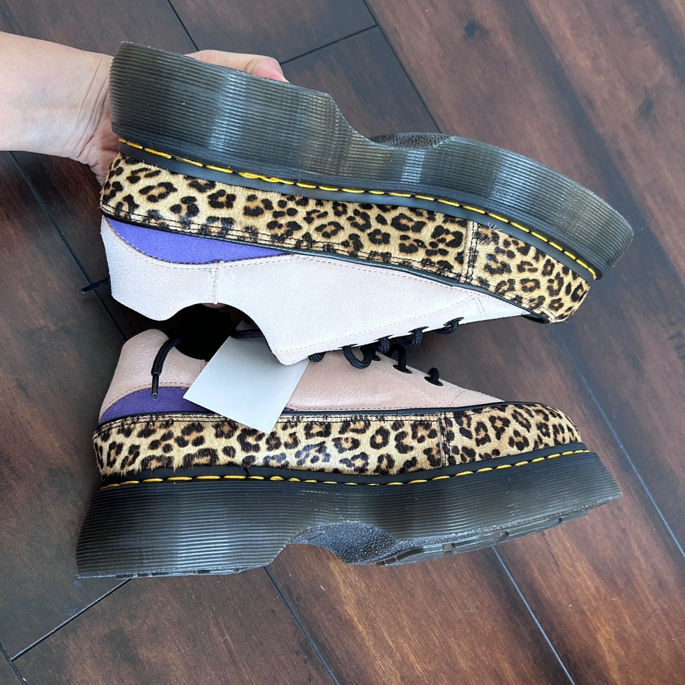 NWOB Dr.‎ Martens BUZZ5-Eye Leopard and Suede Shoes size 9 Chunky Platform Y2K - Picture 12 of 14